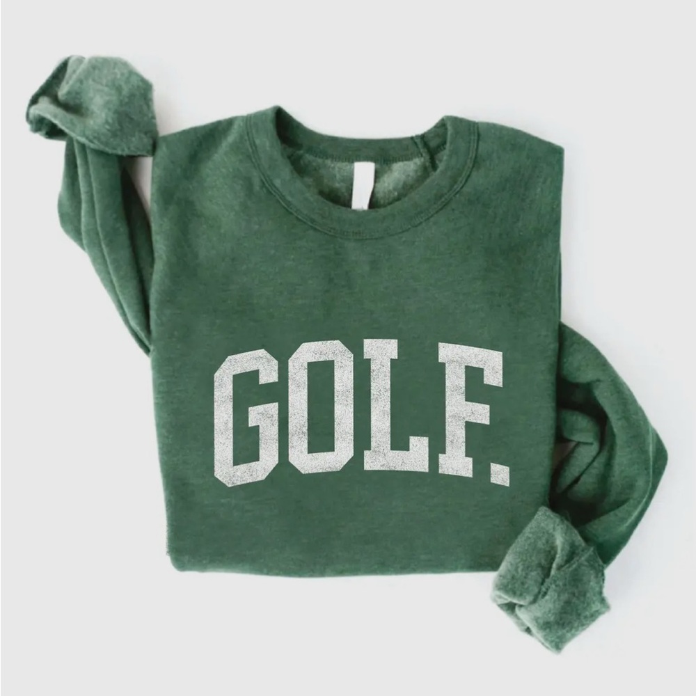 Oat Collective brand Forest Green Golf Print Sweatshirt